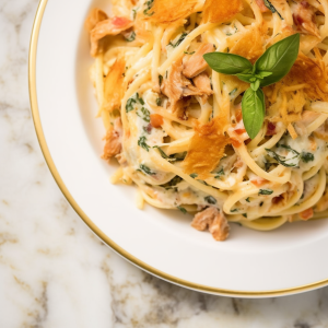 Monterey Chicken Spaghetti Casserole