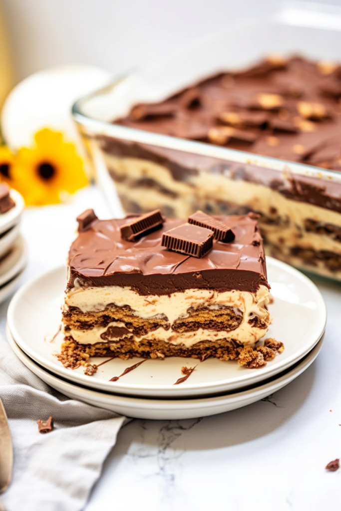 No-Bake Peanut Butter Eclair Cake