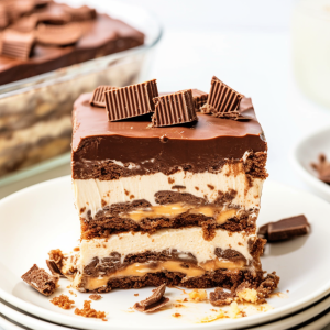 No-Bake Peanut Butter Eclair Cake