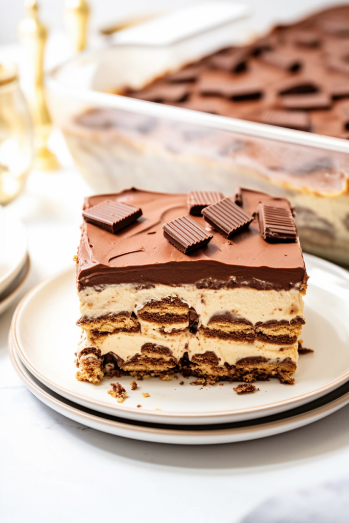 No-Bake Peanut Butter Eclair Cake