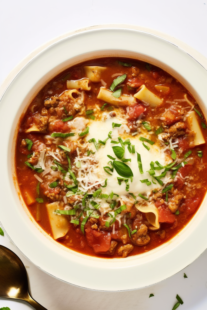 One Pot Hearty Lasagna Soup