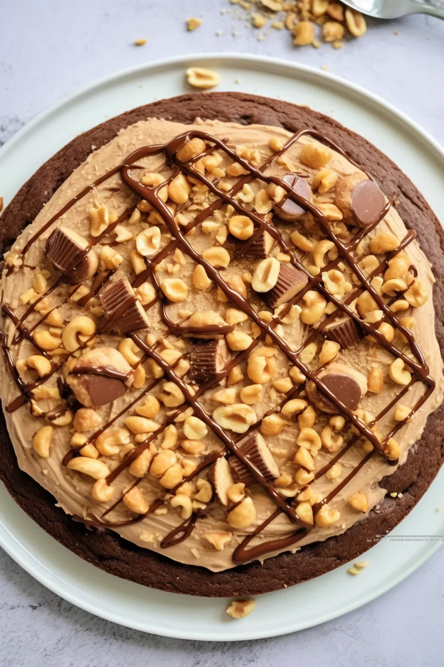 Peanut Butter Brownie Pizza