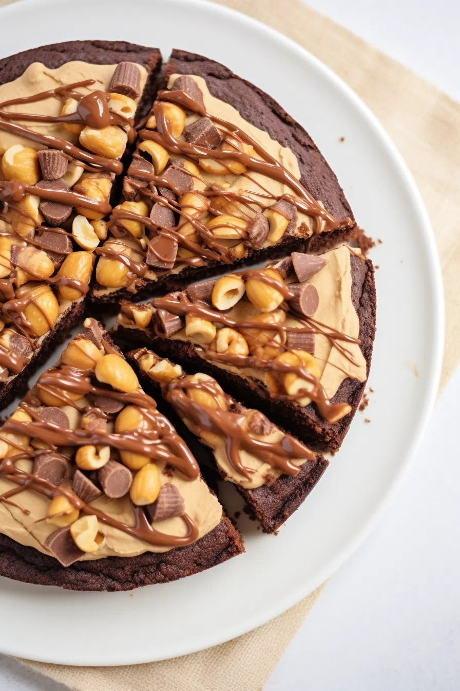 Peanut Butter Brownie Pizza