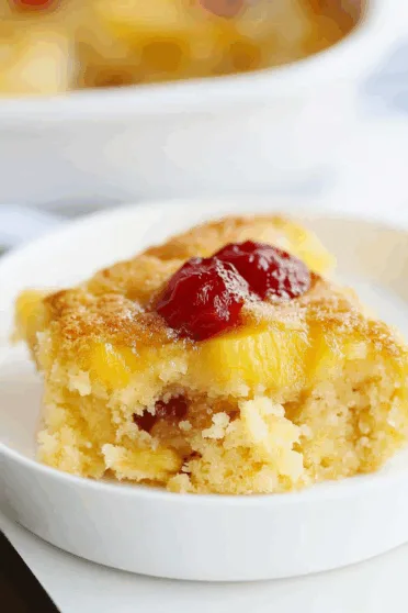 Pineapple Upside-Down Dump Cake
