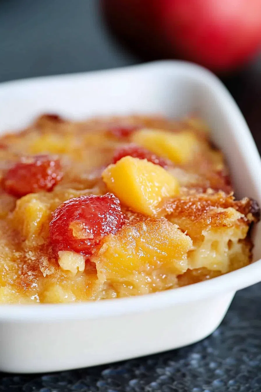 Artistic shot of the cake with a blurred background, emphasizing its rich and gooey appearance.