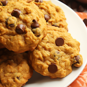 Pumpkin Oatmeal Chocolate Chip Cookies