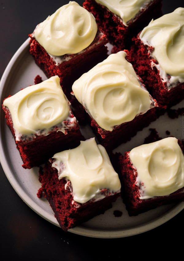 Red Velvet Brownies with Cream Cheese Frosting