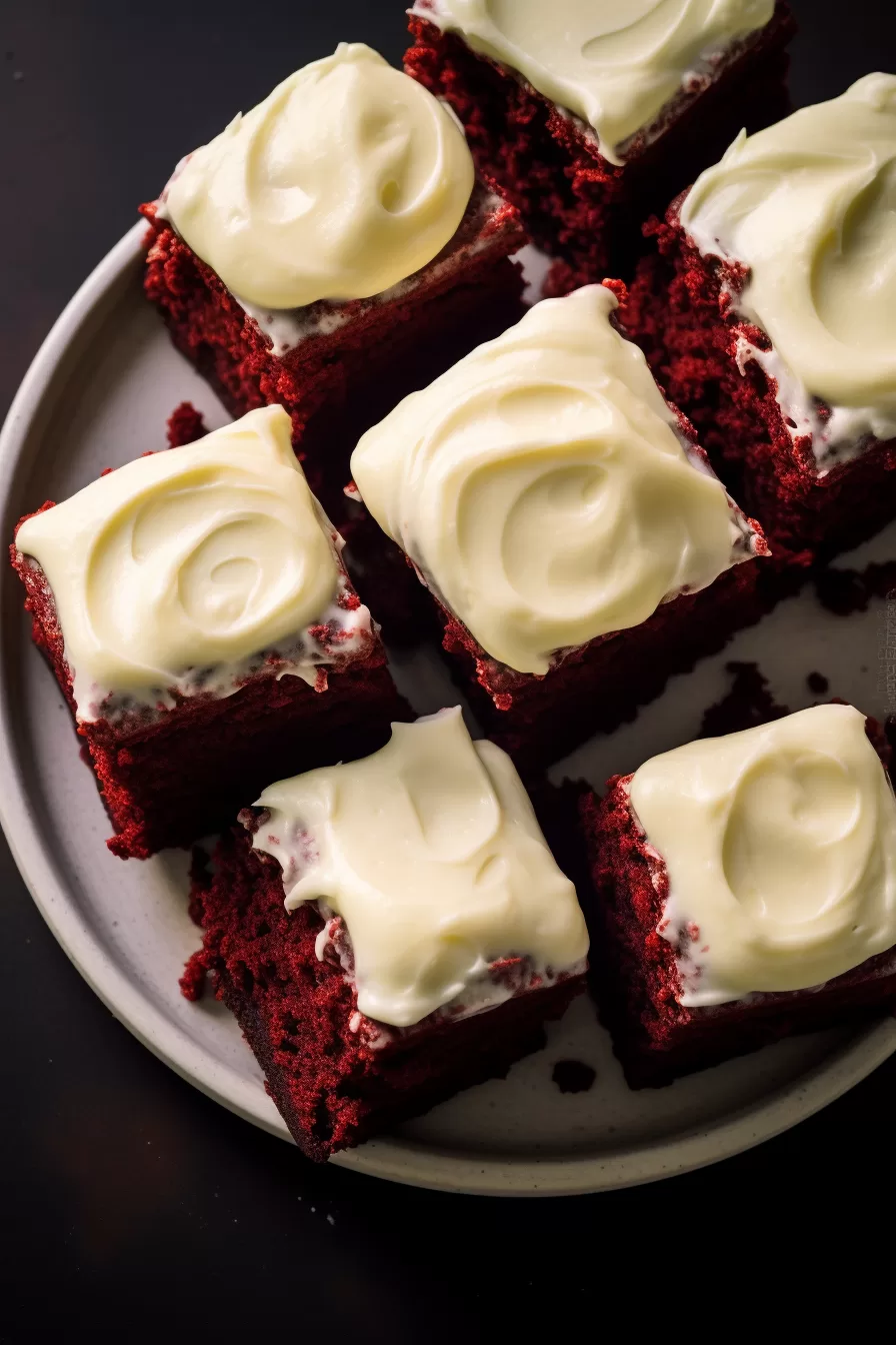 Red Velvet Brownies with Cream Cheese Frosting