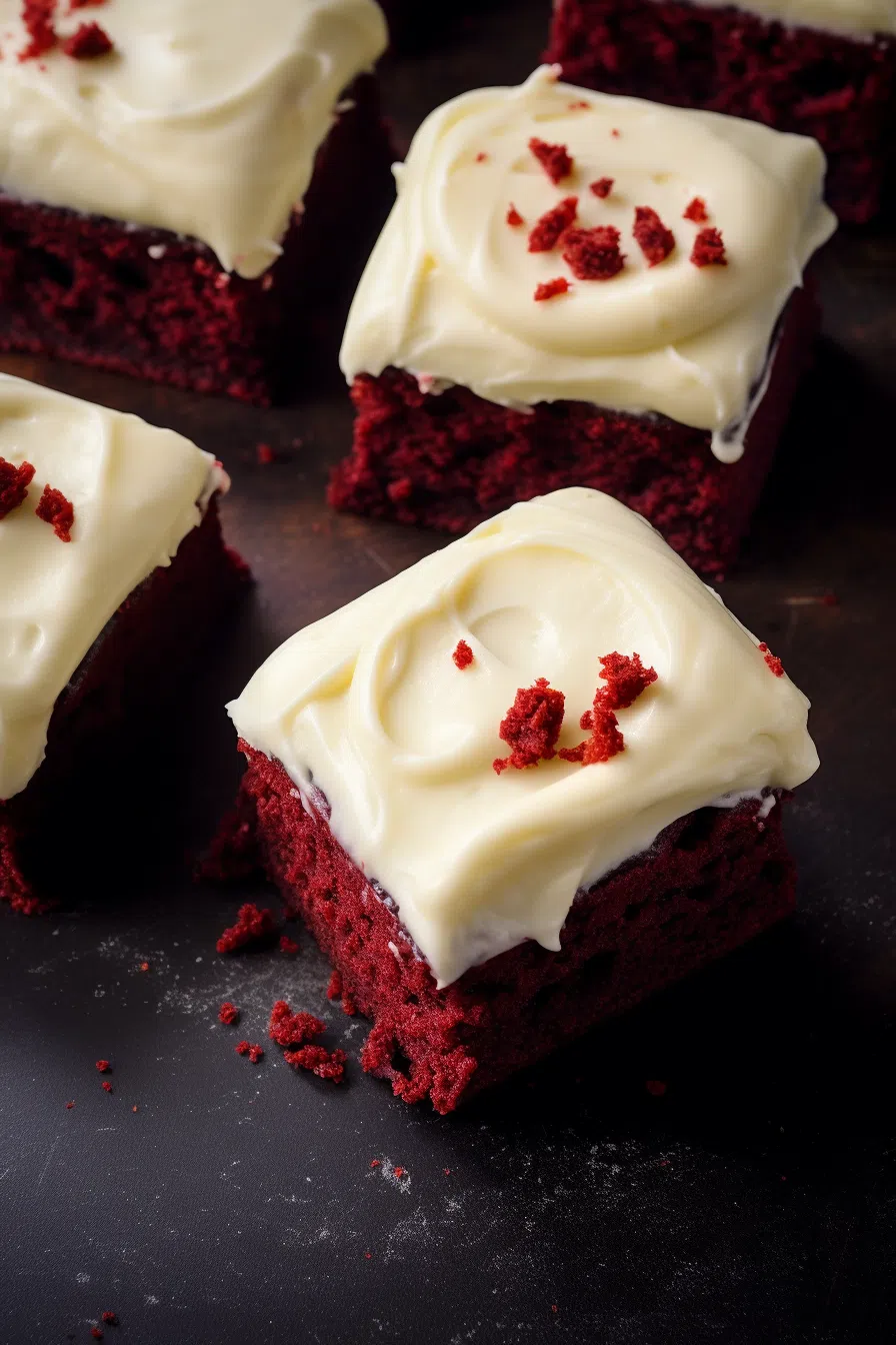 Red Velvet Brownies with Cream Cheese Frosting