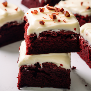 Red Velvet Brownies with Cream Cheese Frosting