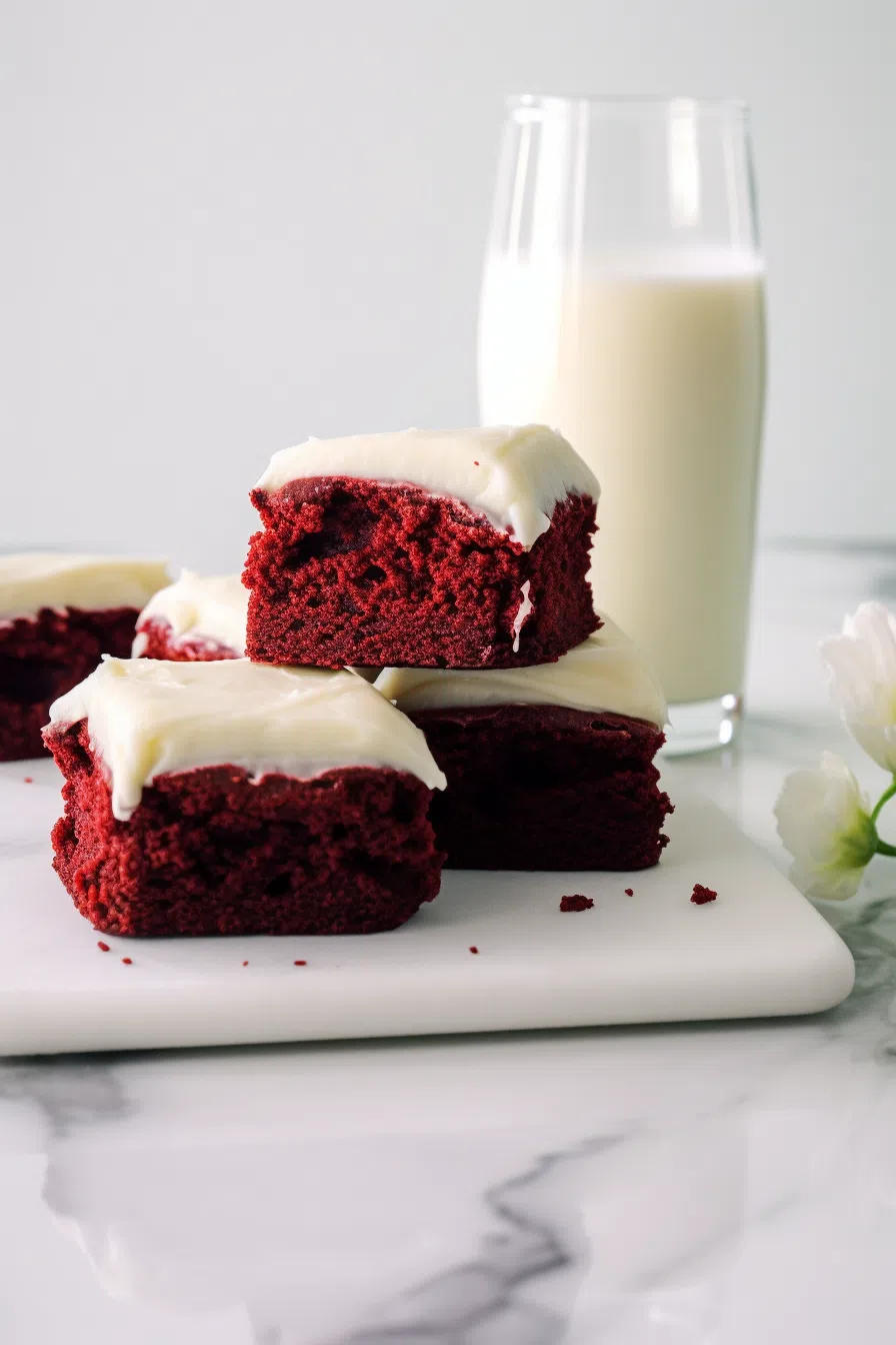 Red Velvet Brownies with Cream Cheese Frosting