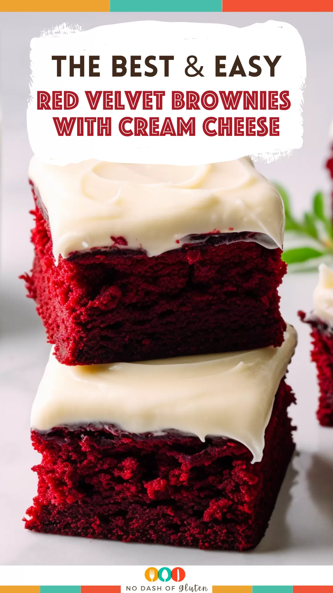 Red Velvet Brownies with Cream Cheese Frosting