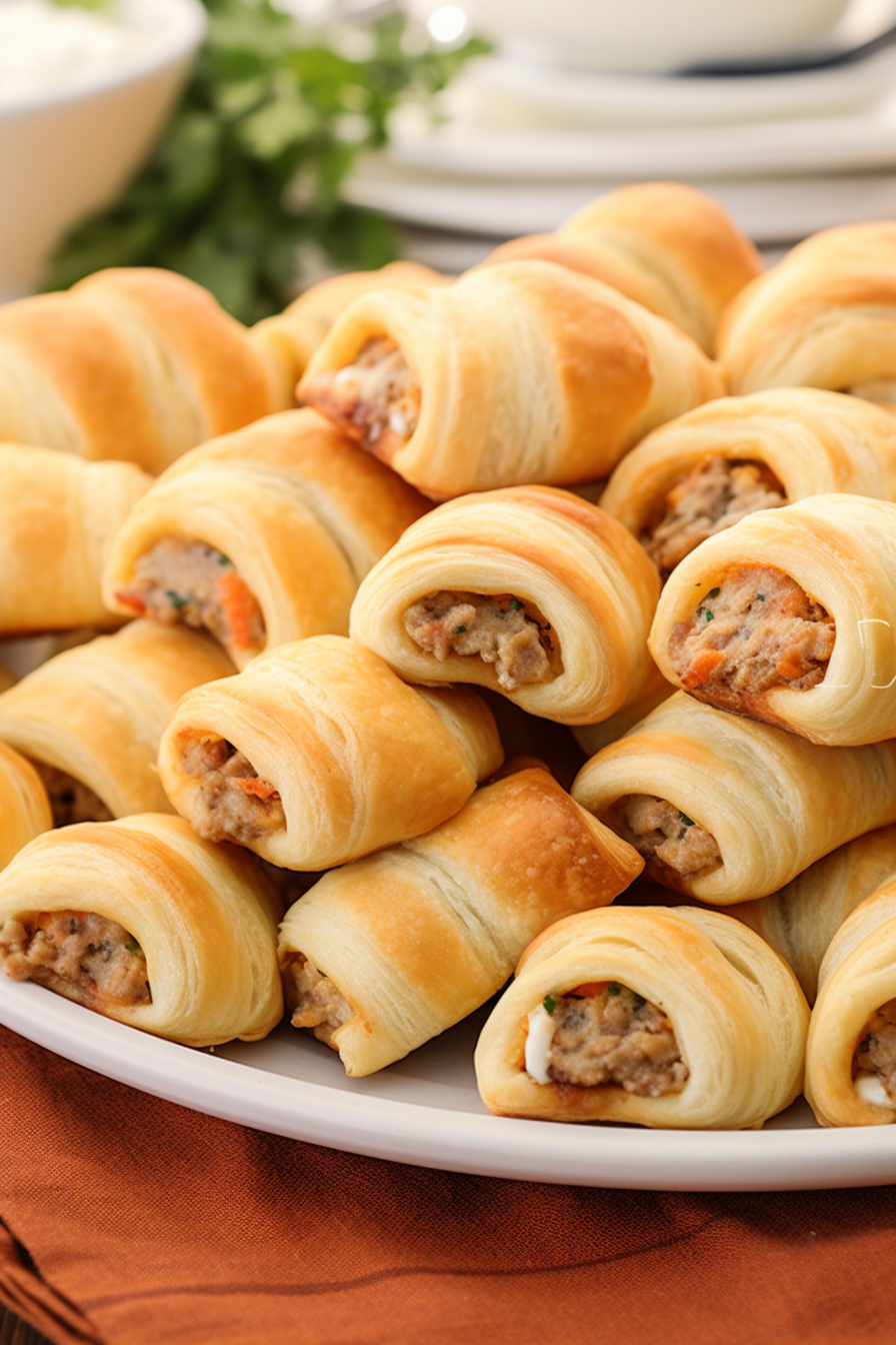 Rotel Sausage and Cream Cheese Crescents
