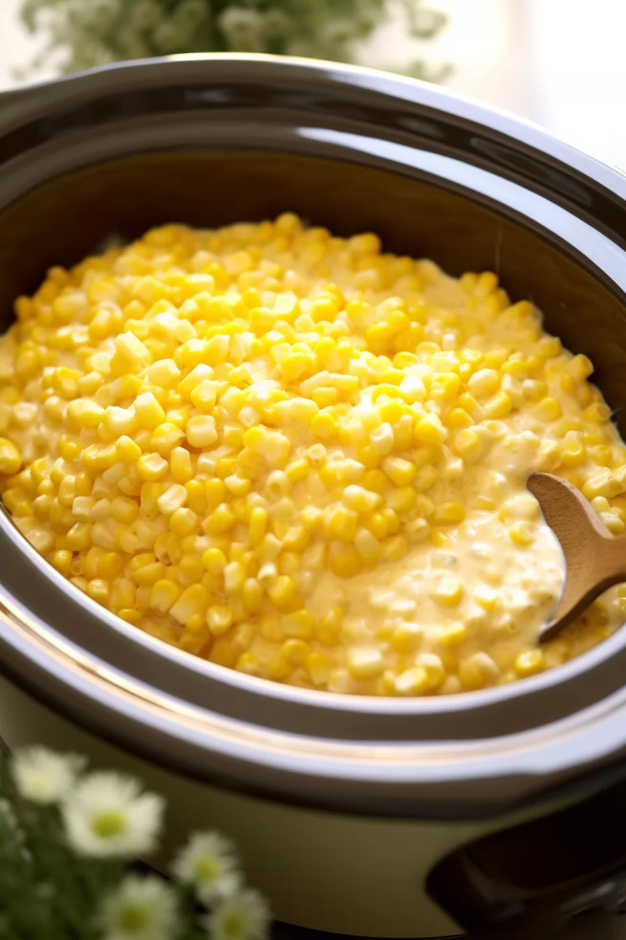 Slow Cooker Creamy Cheddar Corn