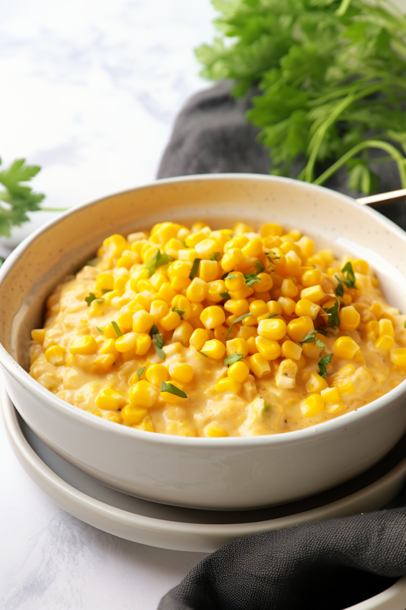 Slow Cooker Creamy Cheddar Corn