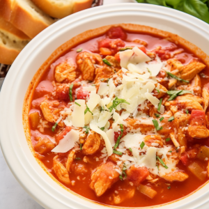 Slow Cooker Chicken Parmesan Soup