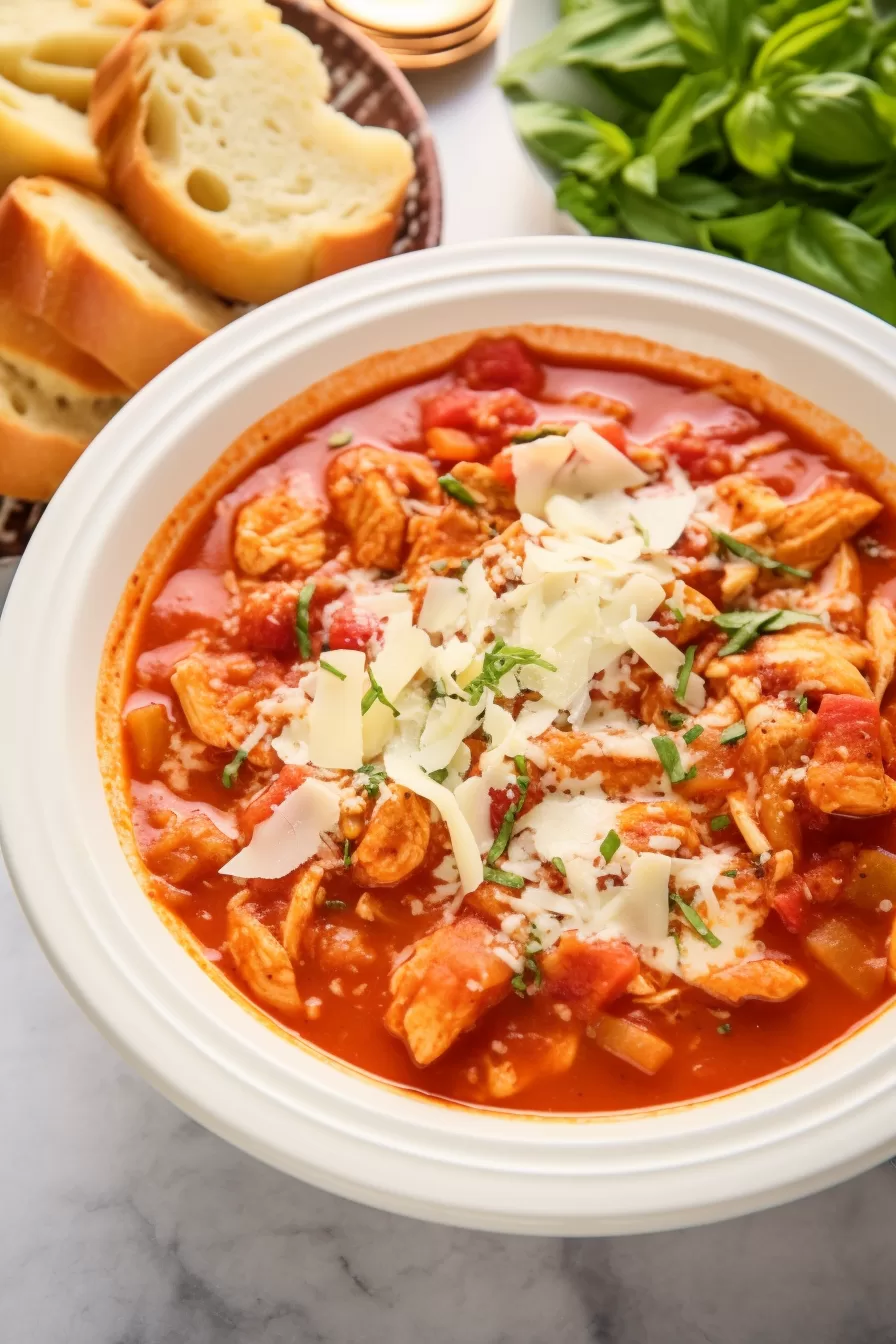 Slow Cooker Chicken Parmesan Soup