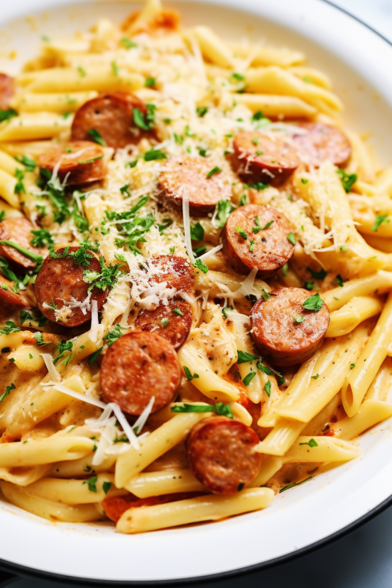 Smoked Sausage Cajun Alfredo