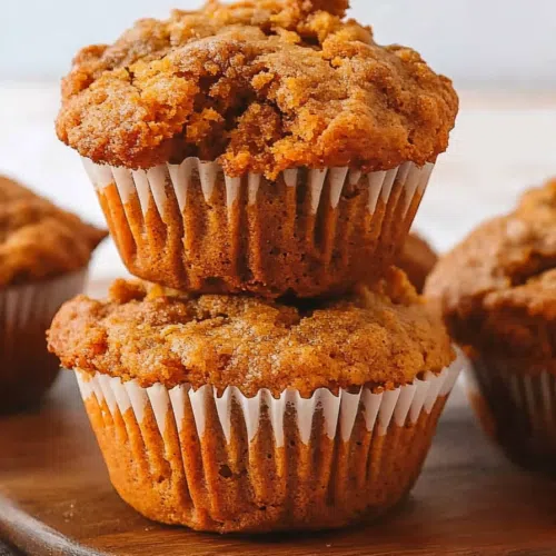A close-up of a sweet potato muffin, showing its moist and fluffy interior.