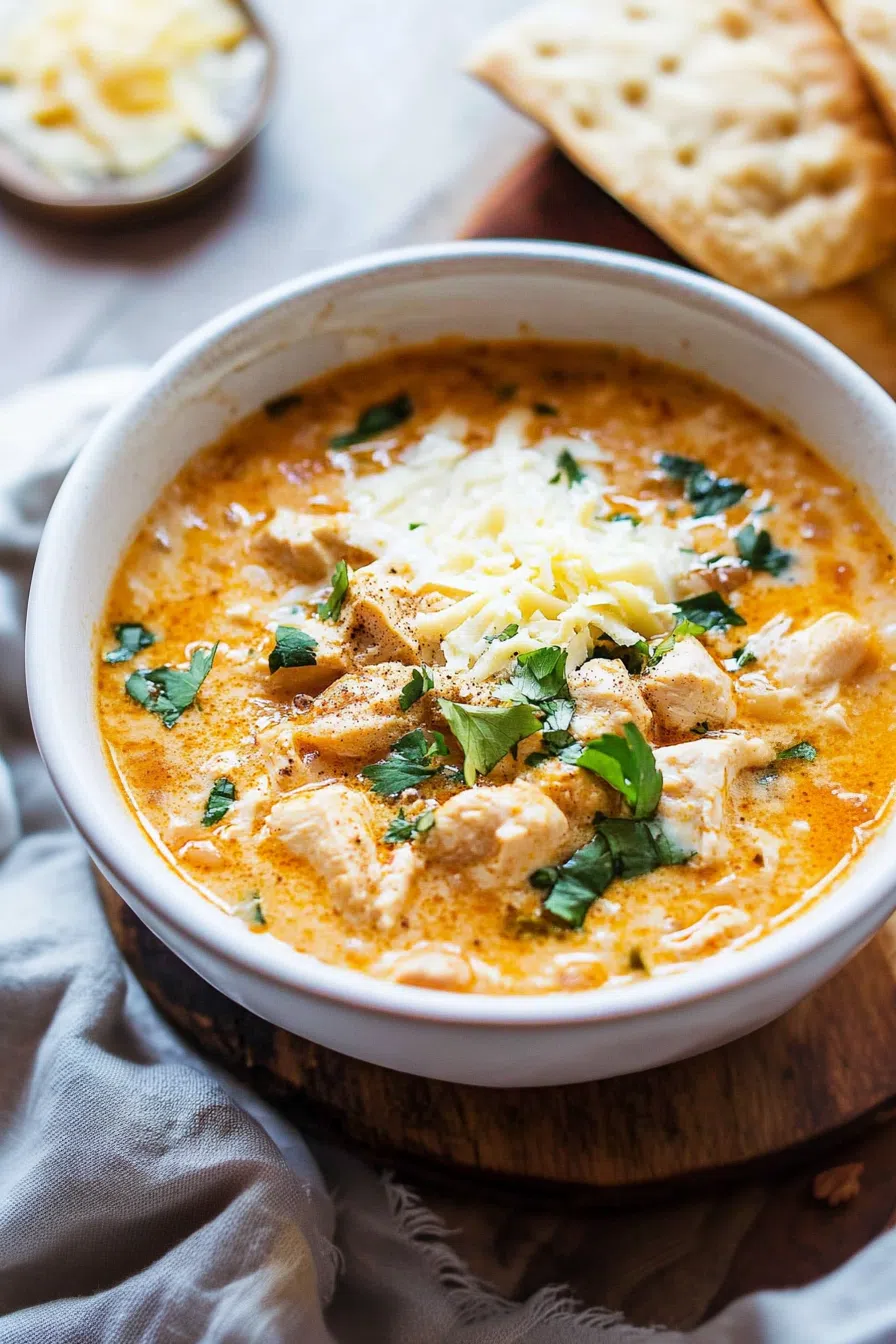 A plate of white chicken chili with a side of cornbread and a sprinkle of green onions.