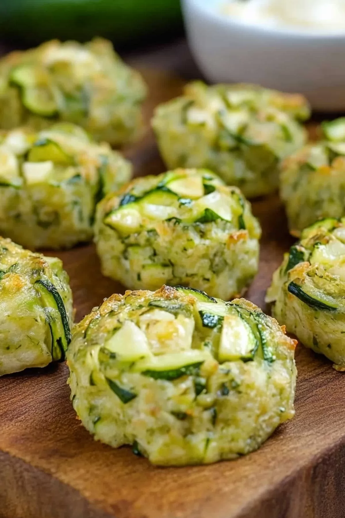 A pile of small savory bites with a golden crust, served with a sprinkle of fresh parsley.