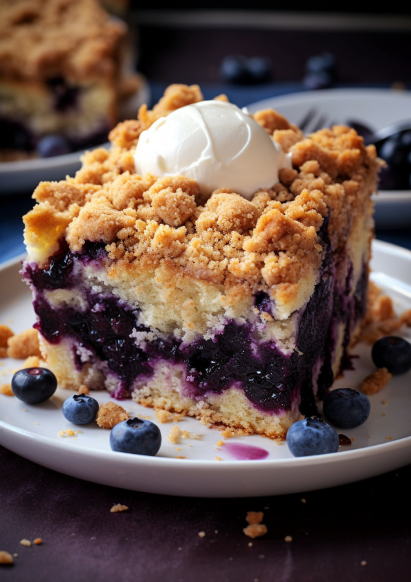 Blueberry Buckle coffee cake