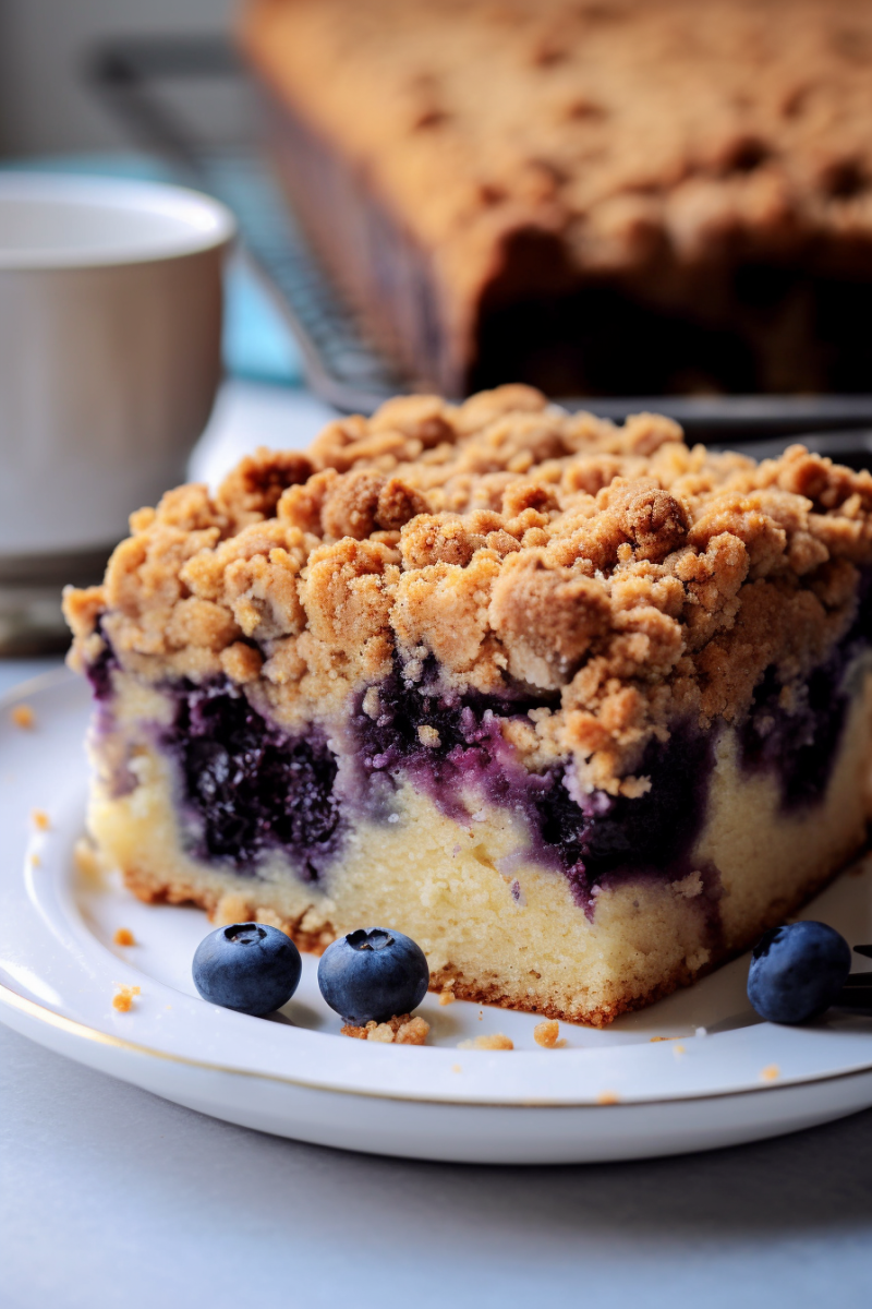 Blueberry Buckle coffee cake