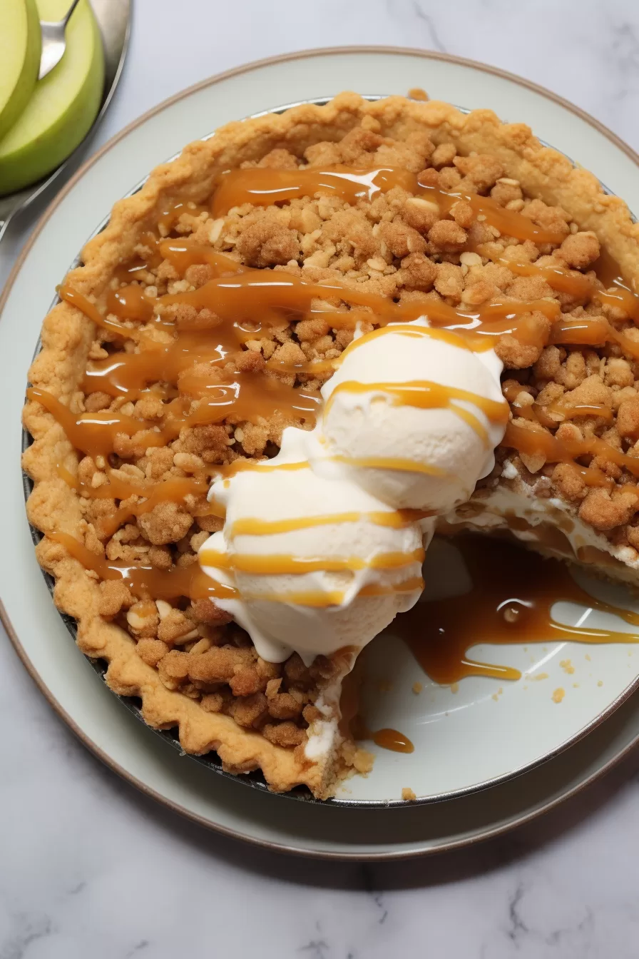 Caramel Apple Crumble Pie