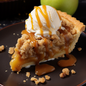 Caramel Apple Crumble Pie