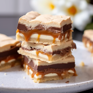 Chocolate Caramel Shortbread Bars