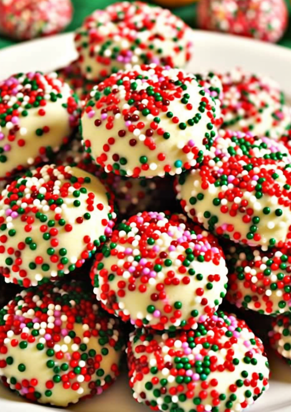 Christmas Cream Cheese Sprinkle Cookies