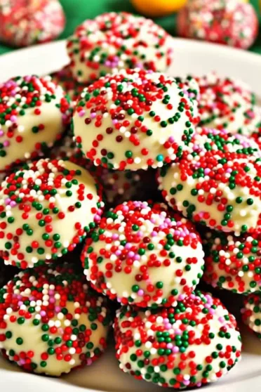 Christmas Cream Cheese Sprinkle Cookies