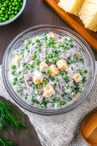 Classic Creamy Pea Salad