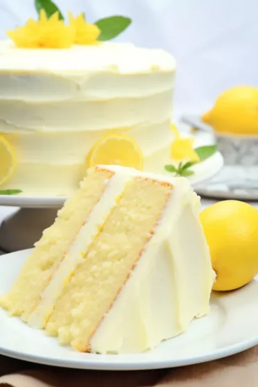 Lemon Velvet Cake with Lemon Cream Cheese Frosting