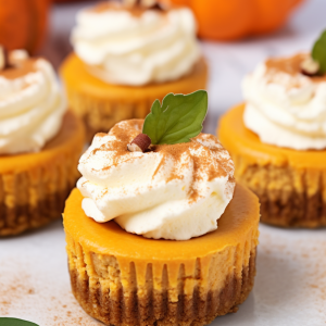 Mini Pumpkin Cheesecakes