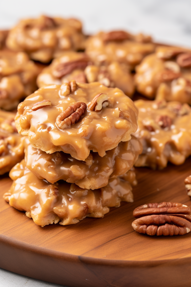 No Bake Coconut Pecan Praline Cookies