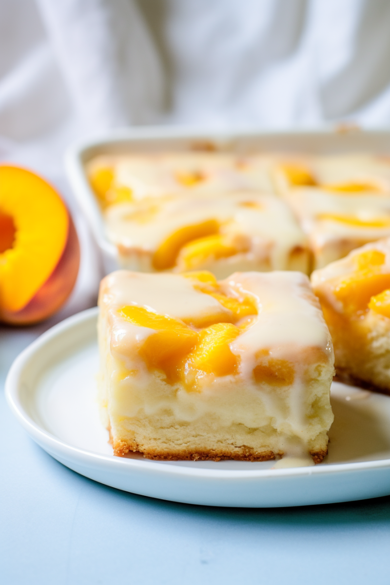 Peaches and Cream Cheesecake Bars