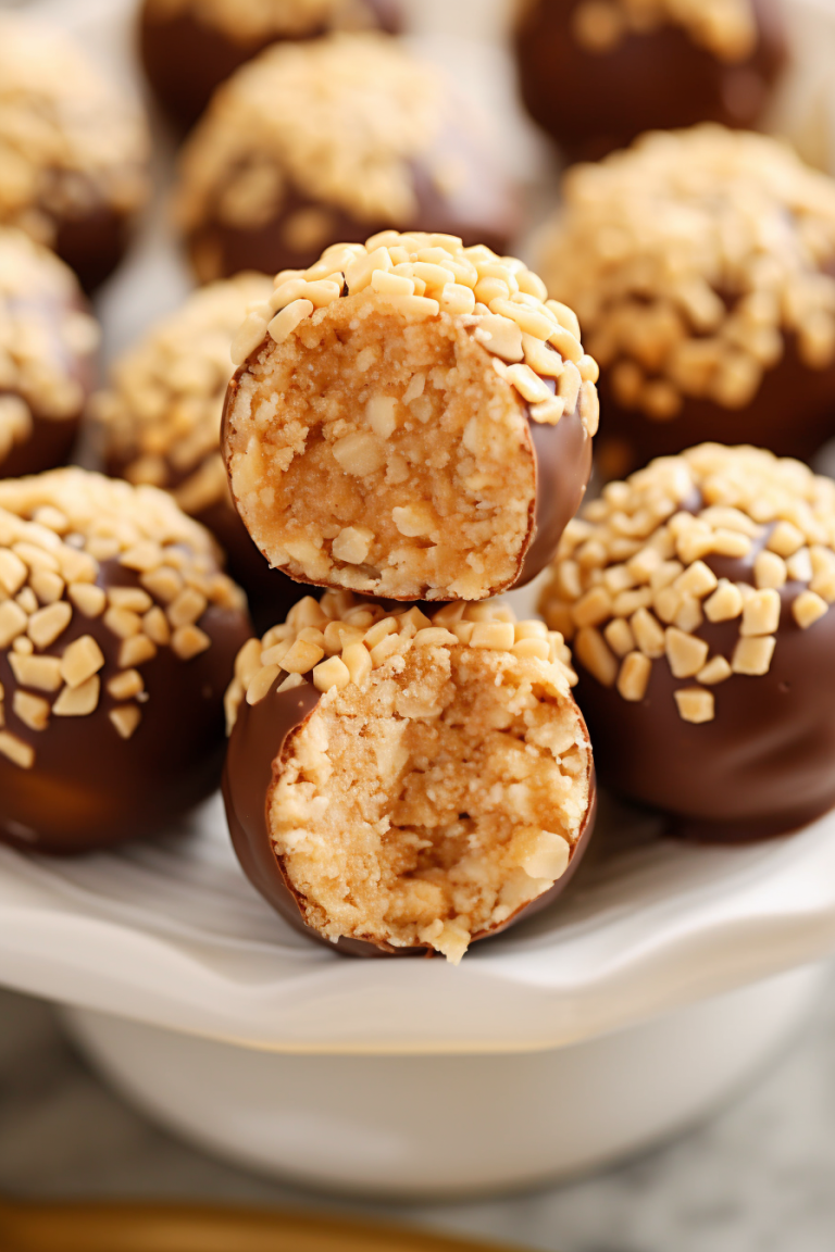 Peanut Butter Balls with Rice Krispies