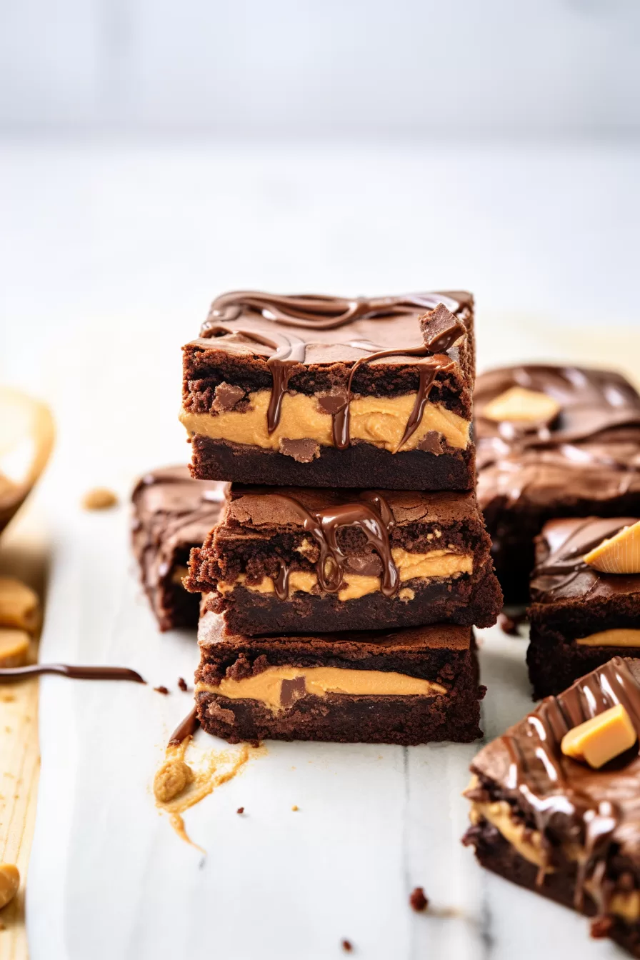 Peanut Butter Stuffed Brownies