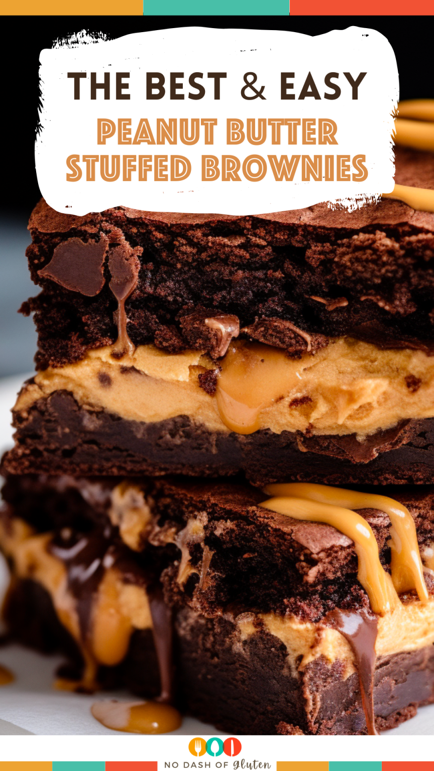 Peanut Butter Stuffed Brownies