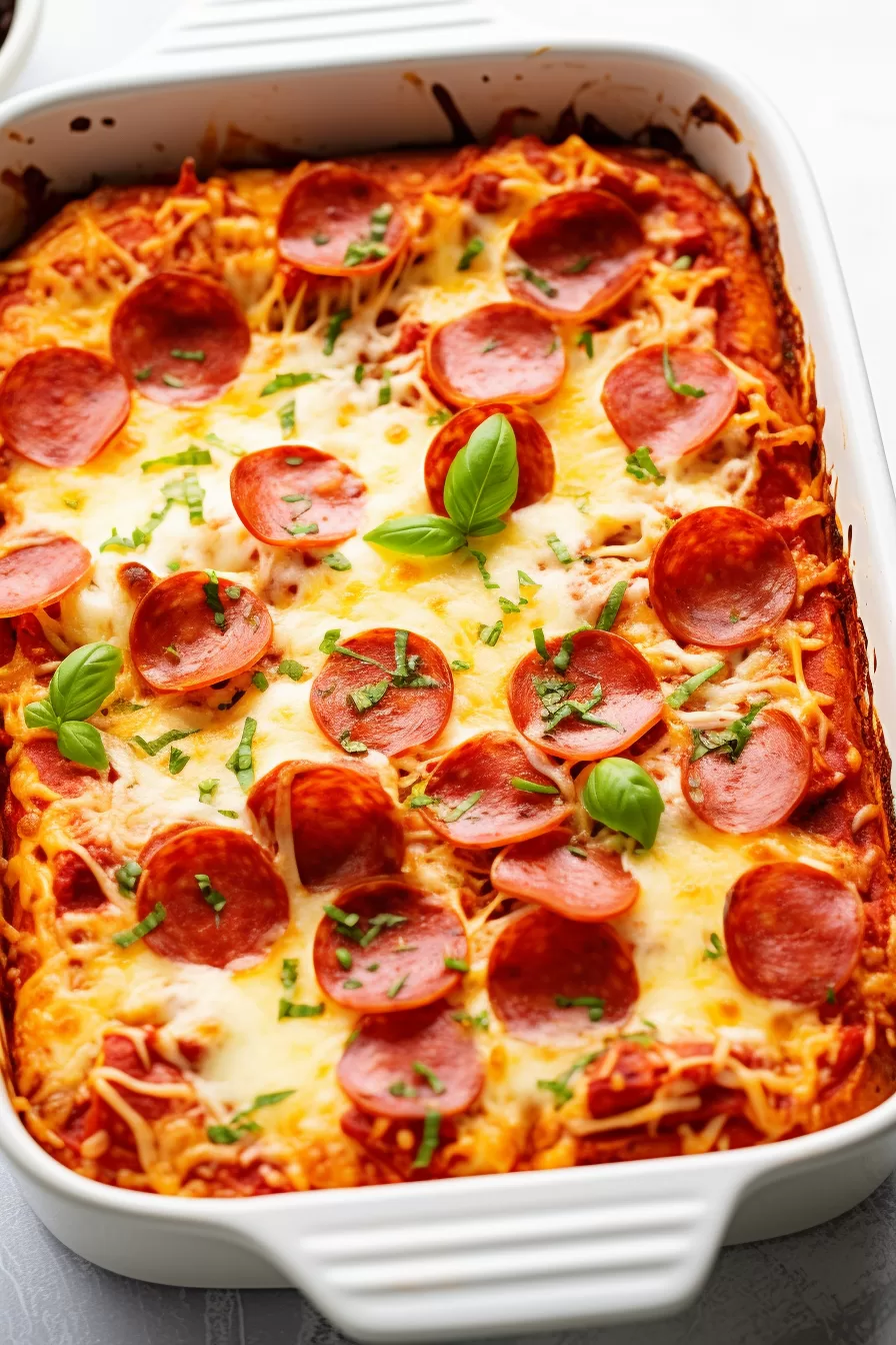 Pepperoni Pizza Casserole