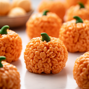 Rice Krispie Treat Pumpkins