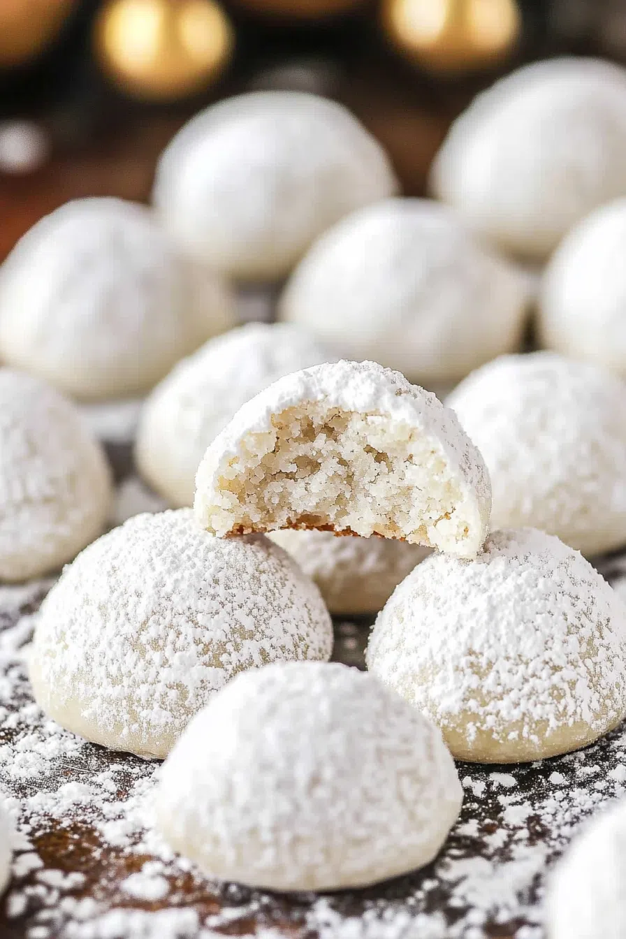 Close-up of a cookie with a bite taken out, revealing a soft, crumbly interior.