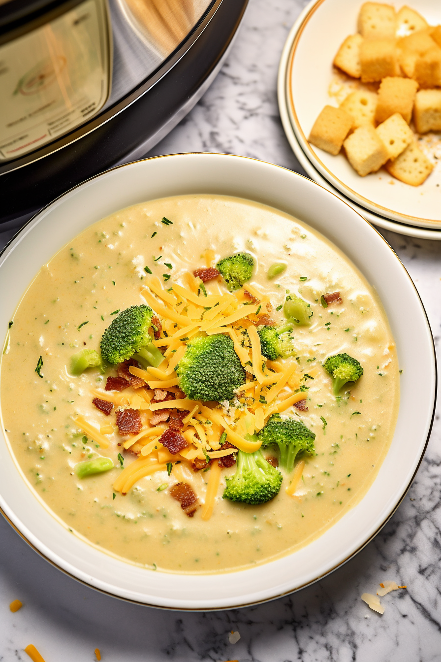 Slow Cooker Crack Broccoli Cheese Soup Recipe