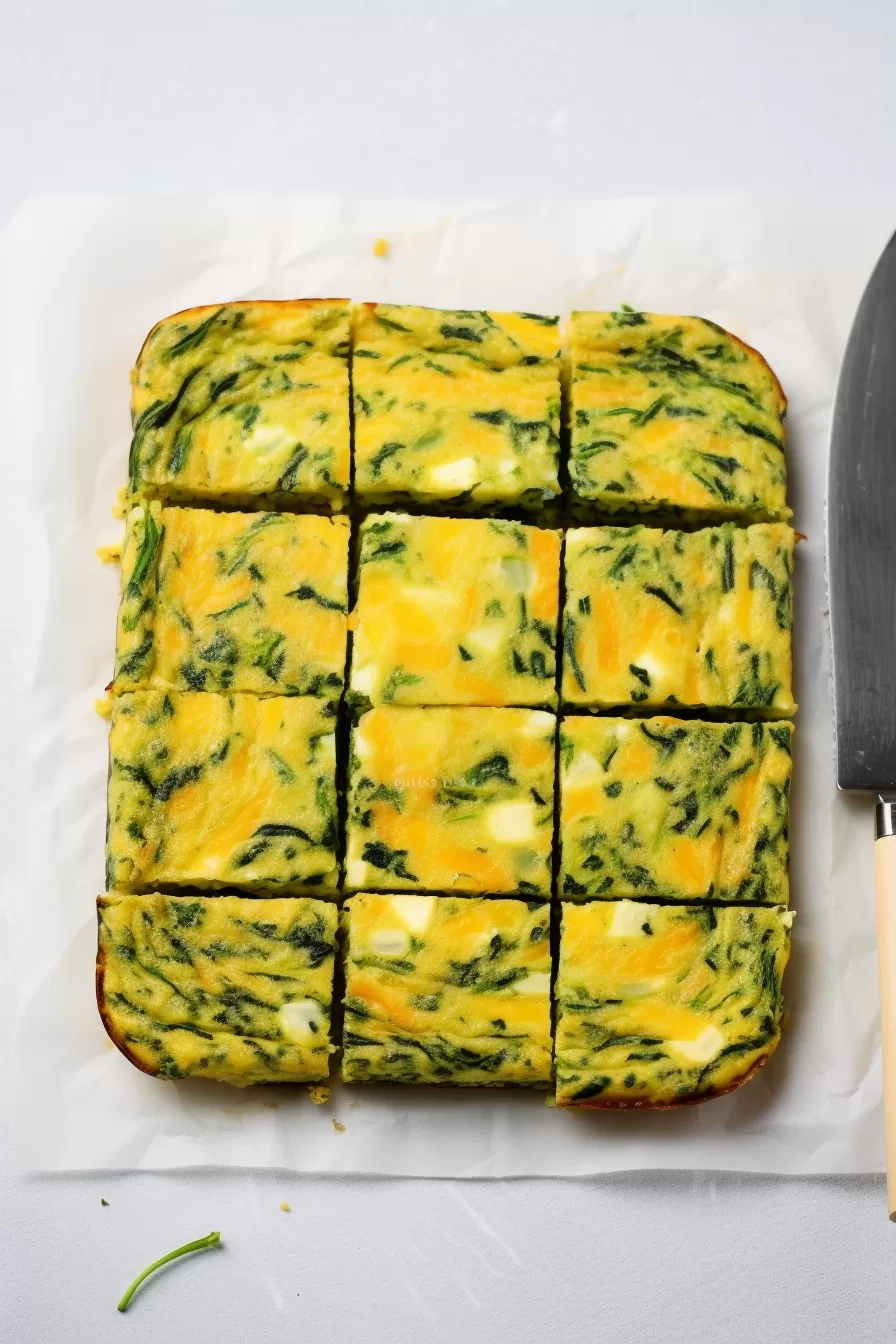 Spinach Zucchini Frittata Fingers