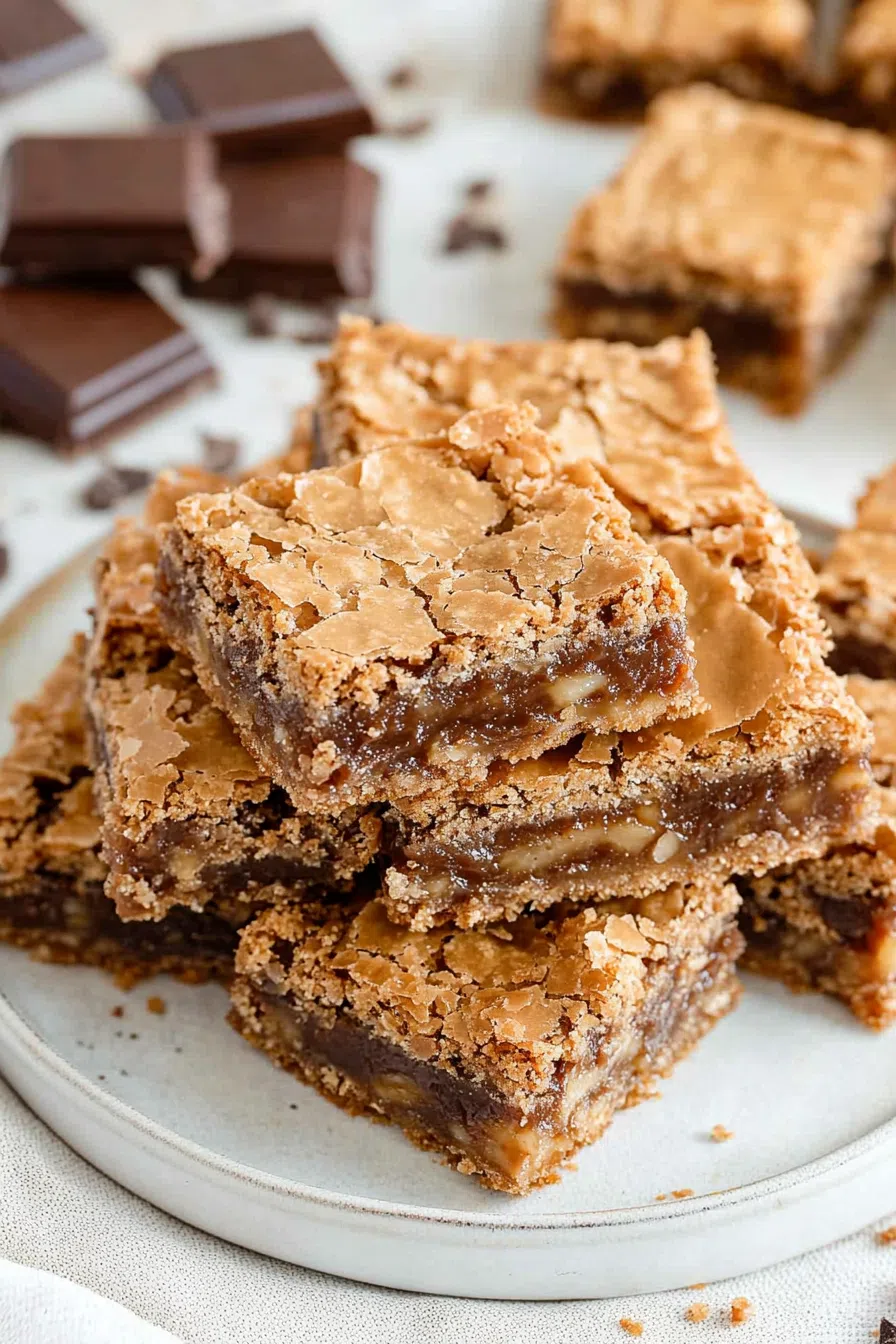 Overhead view of neatly cut squares on a tray.