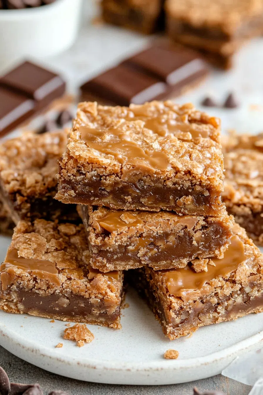 Close-up of golden-brown bars with a soft center and slightly crisp edges.