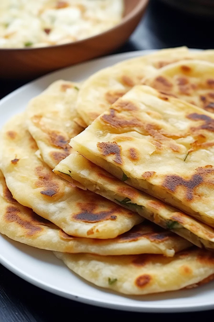 Cheese and Potato Stuffed Flatbread