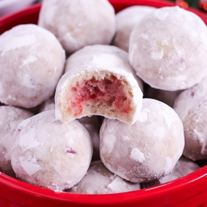 Cherry Snowball Cookies