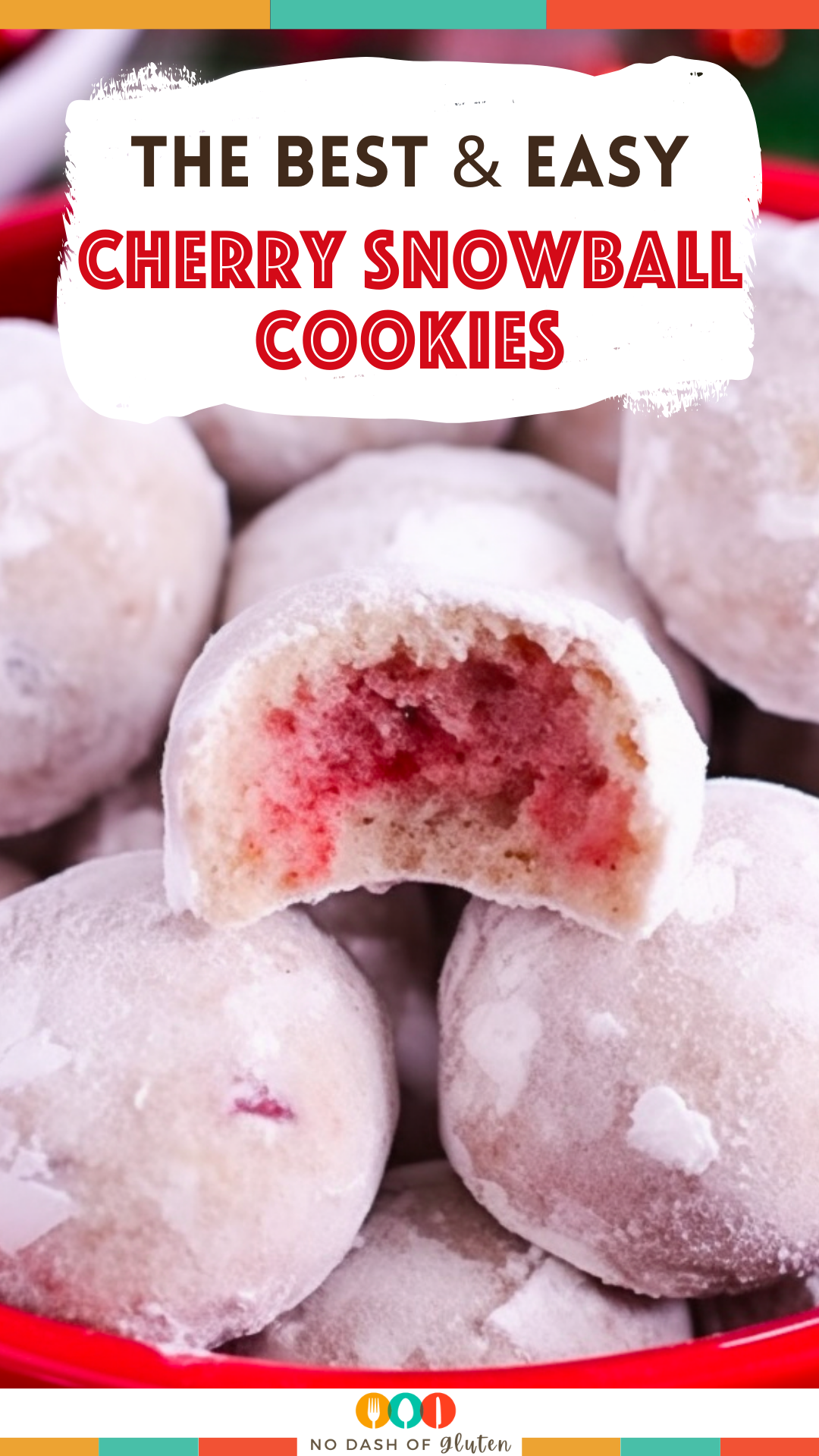 Cherry Snowball Cookies